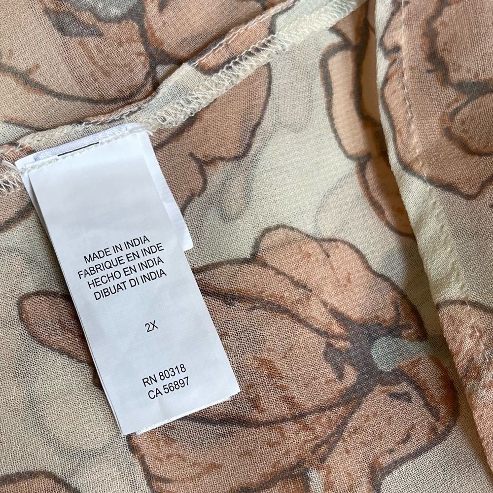 NWT Lucky Brand Floral Long Sleeve Cold Shoulder Date Night Dress PLUS Size 2X - Picture 14 of 16